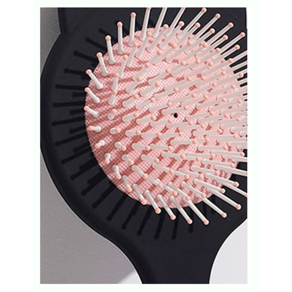 Cat Shaped Hair Brush Kitty Brush Black Pink No Tangle Soft Bristles NEW - Picture 3 of 4
